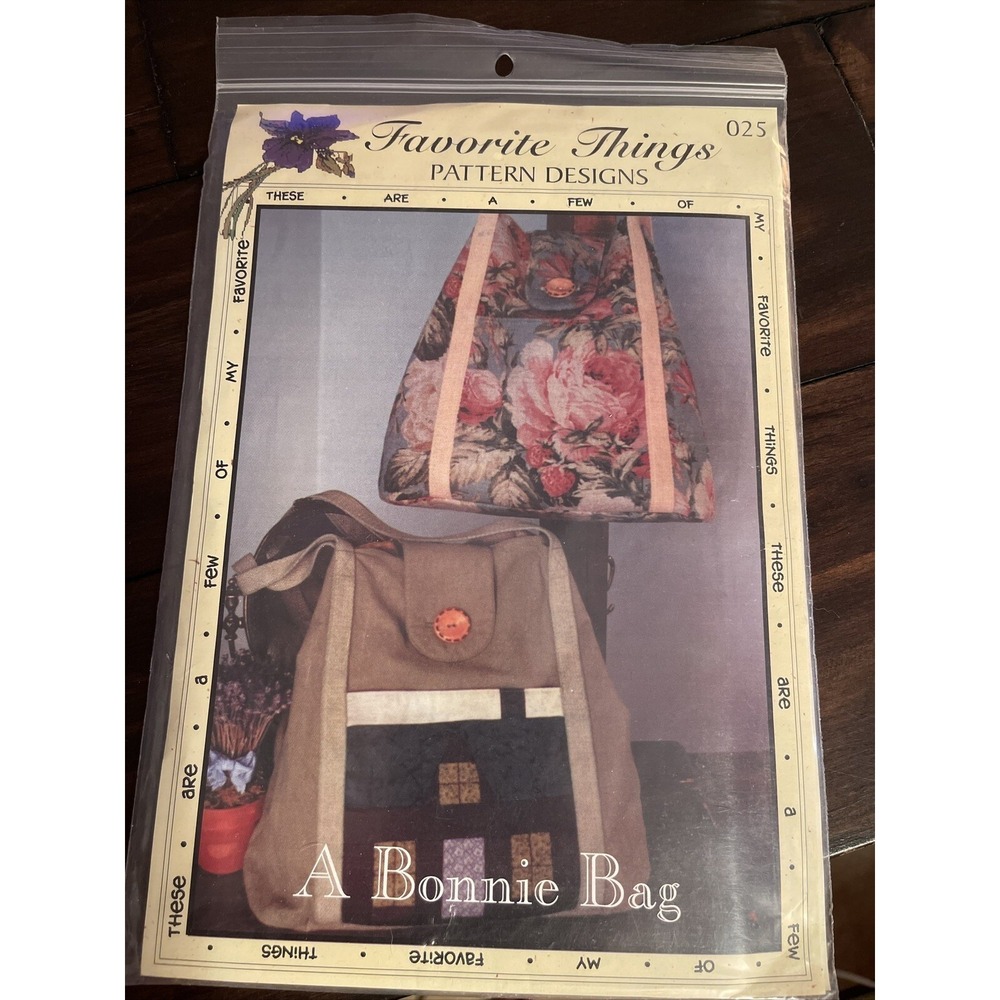 Favorite Things Pattern Designs "A Bonnie Bag" #025 UNCUT